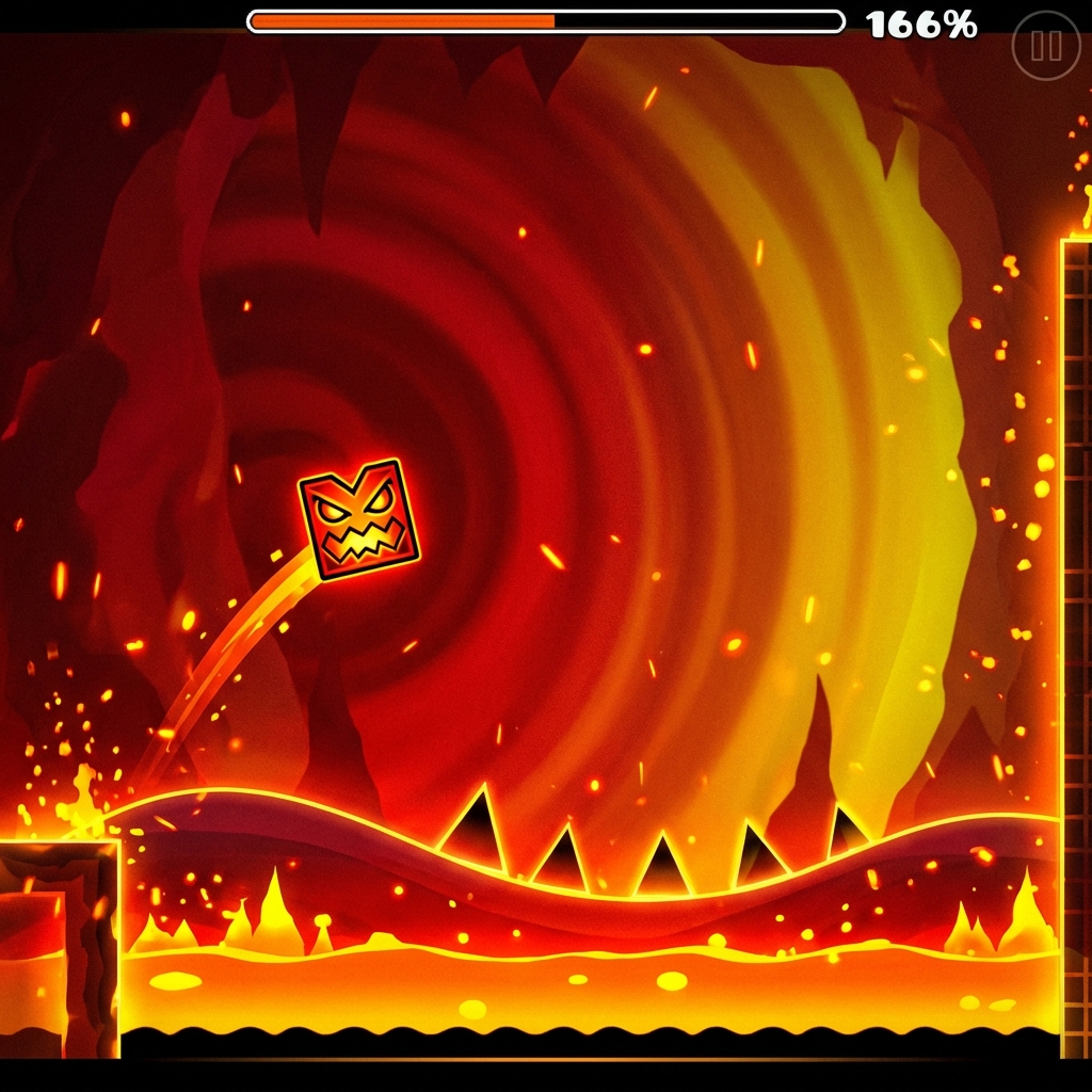 Play Geometry Dash Meltdown Online Gameplay